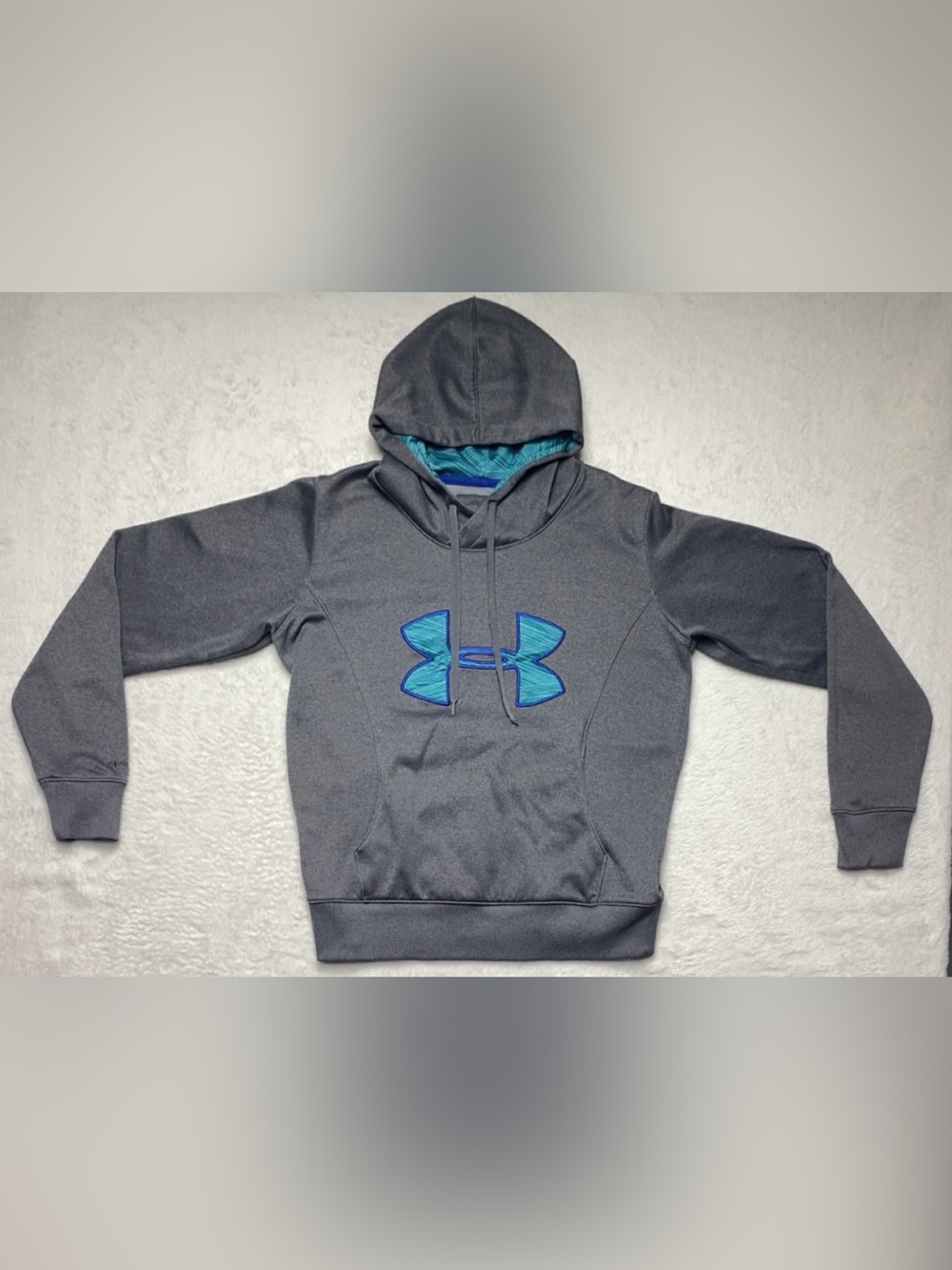 Under Armour Women’s Gray Hoodie with Blue Logo